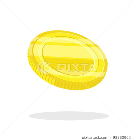 Gold coin sign. Vector illustration. Rotate... - Stock Illustration ...