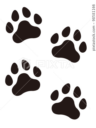 Illustration of cat footprints Illustration of cat footprints 98581166