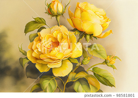 beautiful painted yellow roses beautiful painted yellow roses 98581801