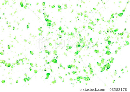 Many Dot droplet of Green juice from nature splash in Air. Water green leaf pour from sky and purify clean natural. Many shape form of water splashing flow over White background Isolated Many Dot droplet of Green juice from nature splash in Air. Water green leaf pour from sky and purify clean natural. Many shape form of water splashing flow over White background Isolated 98582178