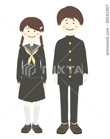 男女學生全身照 男女學生全身照 98582907