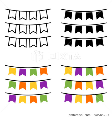 Garland in flat style isolated 98583204