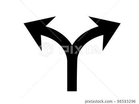 Illustration of a simple arrow forked 98583296