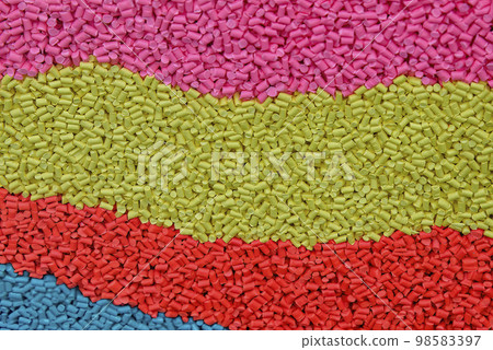 The background of multi color pigment material for injection process. The background of multi color pigment material for injection process. 98583397