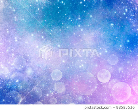 奇幻天空漸變背景素材，色彩繽紛童話宇宙形象 98583536