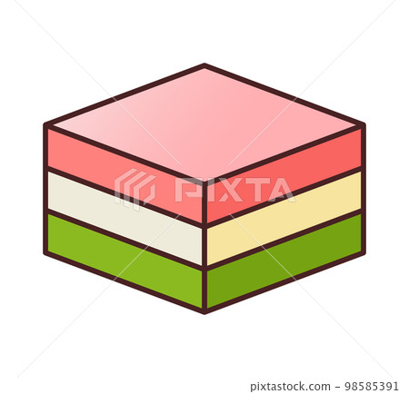 Hishimochi illustration material 98585391