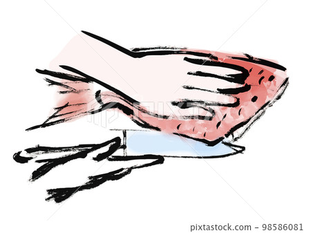 海鯛的手繪日式插圖 海鯛的手繪日式插圖 98586081