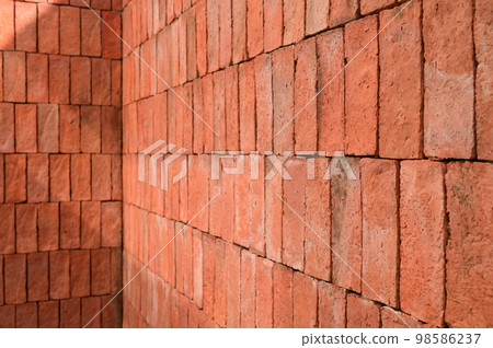 brown brick wall textured, construction industry brown brick wall textured, construction industry 98586237