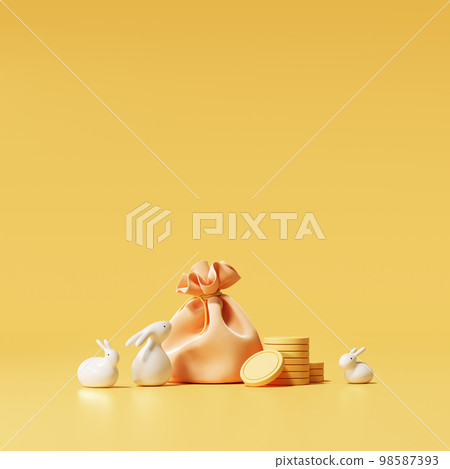 rabbit year new year background 98587393