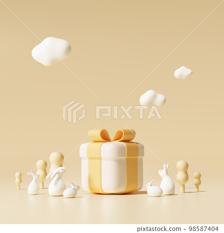 rabbit year new year background 98587404