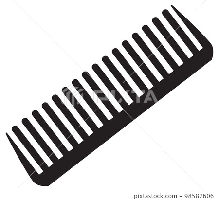 Comb icon on white background. Wide tooth comb... - Stock Illustration ...