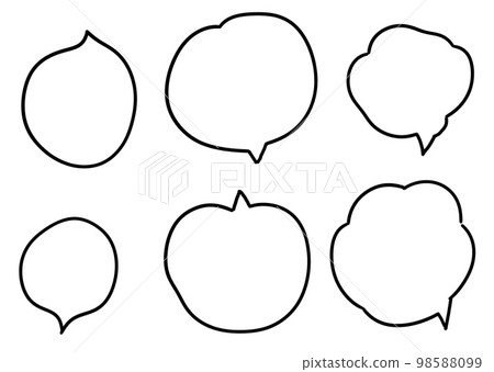 Various hand-drawn speech bubble sets Various hand-drawn speech bubble sets 98588099