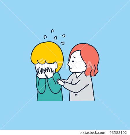 如果你不介意我,你會聽我說嗎?插畫素材 如果你不介意我,你會聽我說嗎?插畫素材 98588102