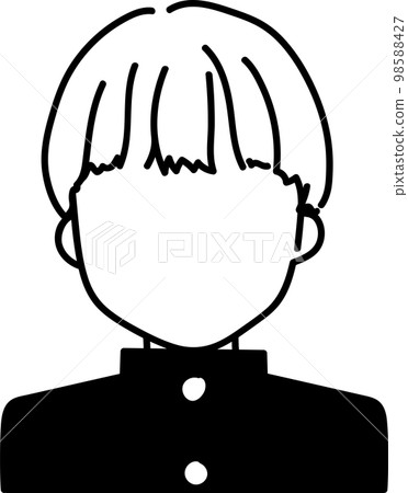 Mushroom hair male student icon faceless Mushroom hair male student icon faceless 98588427