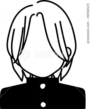 Icon of a male student with medium hair No face Icon of a male student with medium hair No face 98588429