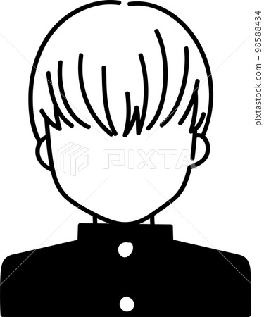 Mash hair male student icon faceless Mash hair male student icon faceless 98588434