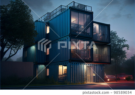 metal box containers make into house metal box containers make into house 98589034