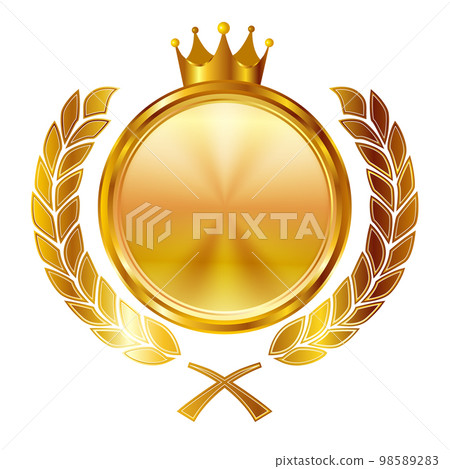 勳章金桂冠圖標 勳章金桂冠圖標 98589283