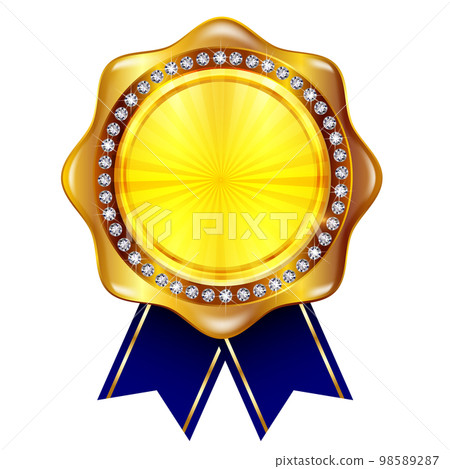 獎牌金絲帶圖標 98589287