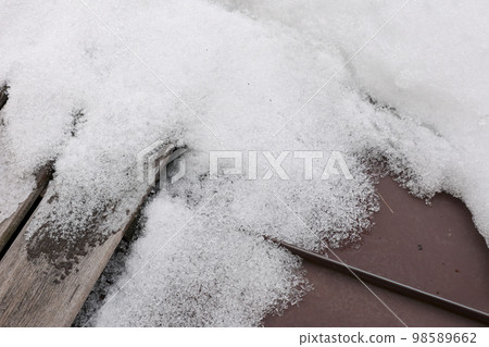 Roof, snowfall, snow, winter, northern country, snow country, winter scene, snow scene, outdoors, building, house, tin roof Roof, snowfall, snow, winter, northern country, snow country, winter scene, snow scene, outdoors, building, house, tin roof 98589662