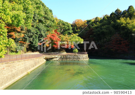 Uji river scenery Uji river scenery 98590413