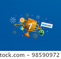 3d rendering concept business goal and achievement illustration. 98590972