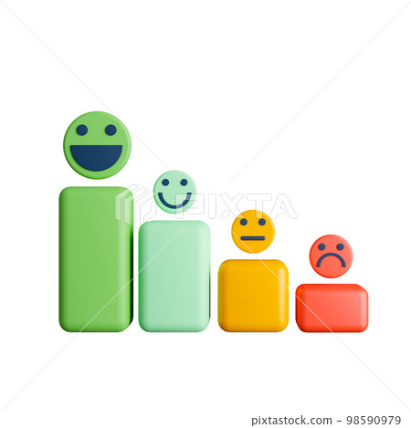 3d rendering rating scale illustration. Concept business review and feedback. 98590979