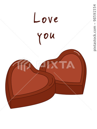 Valentine's Day greeting card with chocolates. Vector illustration 98591554