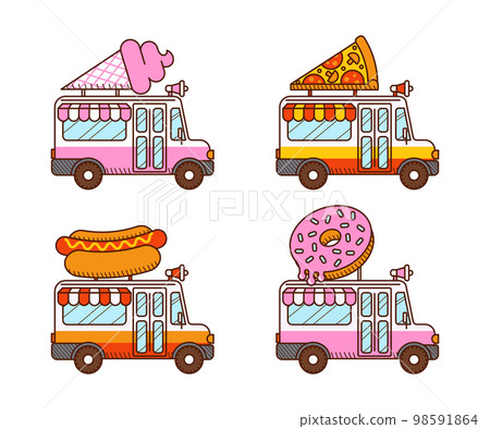 Pizza, Ice cream van, Hot dog, Donut food truck 98591864