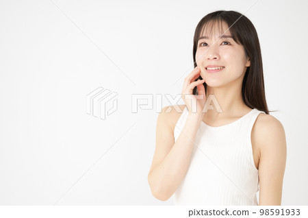 女背心白色美女 98591933