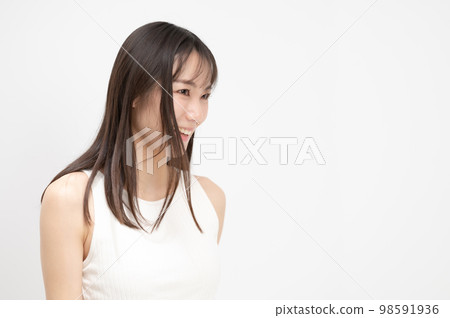 女背心白色美女 98591936
