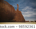 Abstract Rock formation at plateau Ennedi aka spire , Chad 98592361