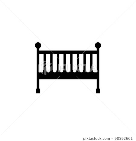 Baby bed icon 98592661