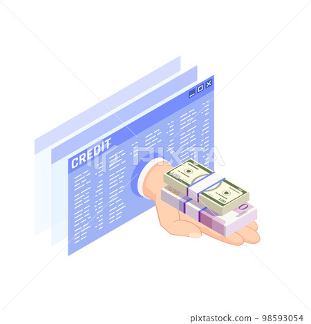 Credit Money Withdrawal Composition 98593054