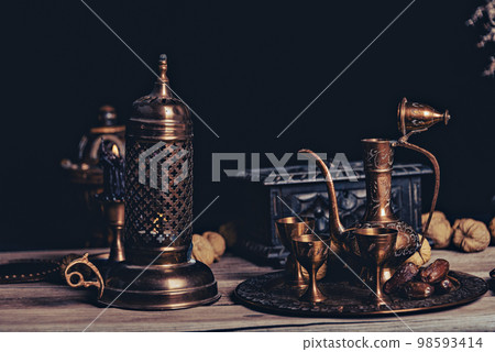 Arabic Cuisine. Middle Eastern traditional lunch. Its also Ramadan Iftar. The Meal eaten by Muslims after sunset during Ramadan. Arabic Cuisine. Middle Eastern traditional lunch. Its also Ramadan Iftar. The Meal eaten by Muslims after sunset during Ramadan. 98593414