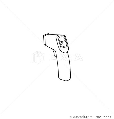 Thermometer Gun Icon 98593663