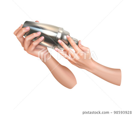 Bartender Hands Shaker Composition 98593928