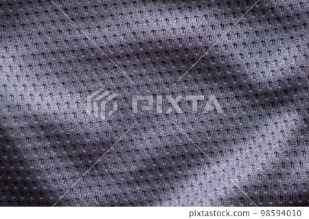 Gray fabric sport clothing football jersey with air mesh texture background 98594010