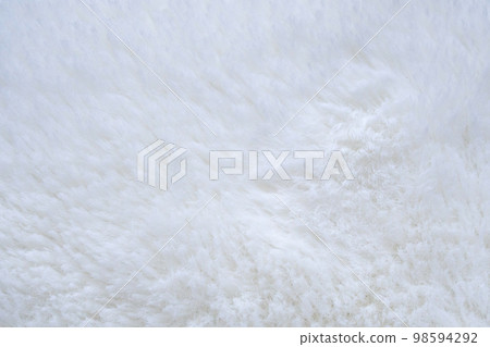 White fluffy fur fabric wool texture background 98594292