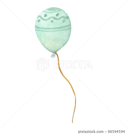 Watercolor painting of colorful balloon Watercolor painting of colorful balloon 98594594