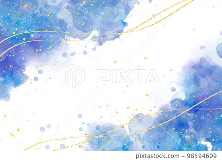 Background material_watercolor texture_navy 98594609
