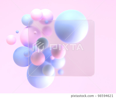 Frosted square glass in glassmorphism style with blur effect 3d render. Blank acrylic matte plate, frame or card on abstract background with pink blue geometric spheres, mockup banner Frosted square glass in glassmorphism style with blur effect 3d render. Blank acrylic matte plate, frame or card on abstract background with pink blue geometric spheres, mockup banner 98594621