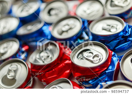 recycle aluminum metal crushed can waste background recycle aluminum metal crushed can waste background 98594737