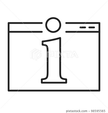 Information in the computer window icon isolated 98595565