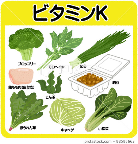 Illustration of vitamin K 98595662