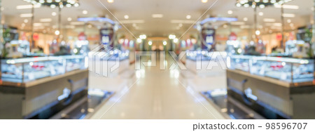 Abstract blur modern shopping mall interior background 98596707