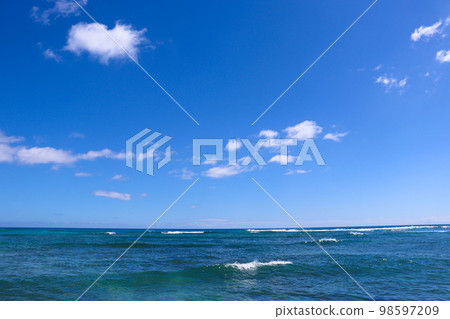 夏威夷海和藍天 夏威夷海和藍天 98597209