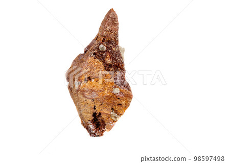 Macro Mineral Stone Anatase on white background Macro Mineral Stone Anatase on white background 98597498