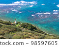 sea, land and lighthouse 98597605