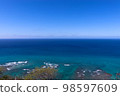 Tropical sea, coastline and blue sky 98597609